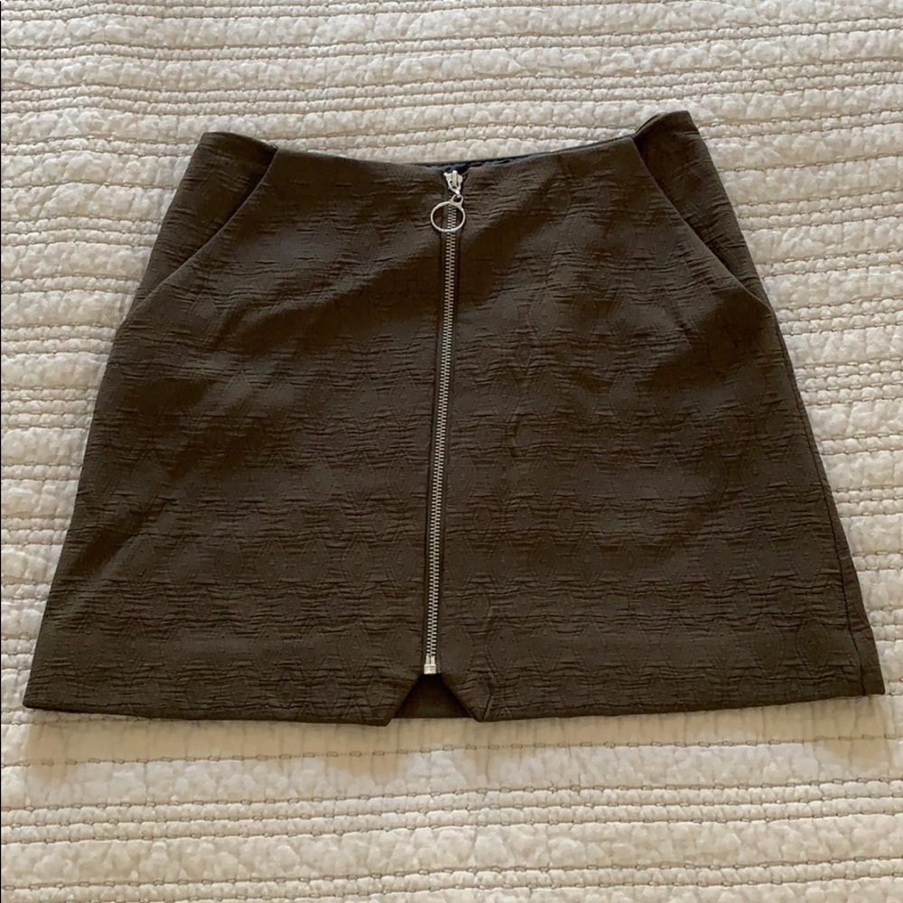 Topshop zip up skirt
